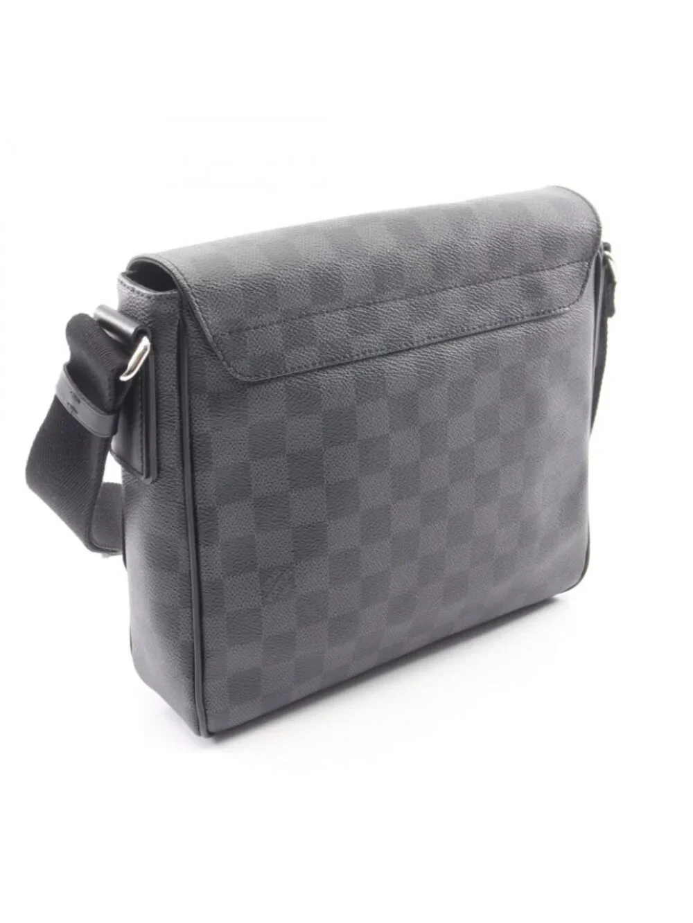 Louis Vuitton Shoulder Bag District PM Damier Graphite Canvas Leather